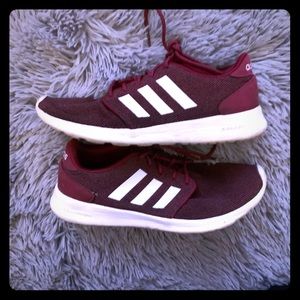 Maroon adidas shoes